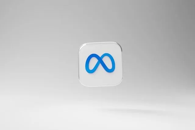 Distinct Meta logo, symbolizing innovation and the evolution of digitalconnectivity in the expanding realm of virtual and augmented reality