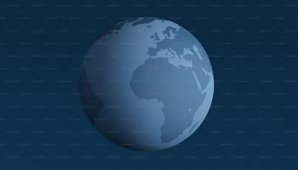 An illuminated globe showing continents and oceans, symbolizing global connectivity and the interconnectedness of markets worldwide.