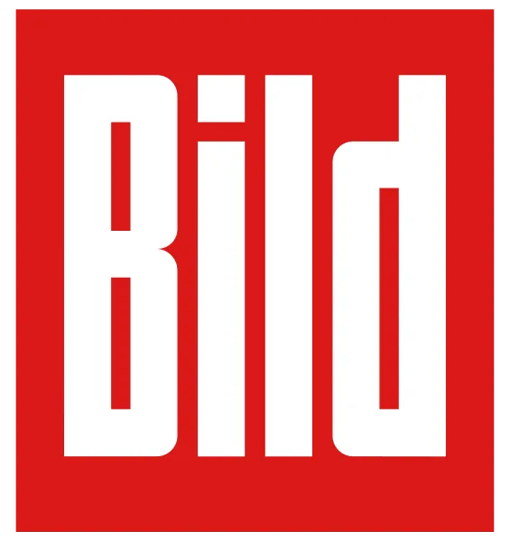 BILD logo: The striking red design of the well-known German daily newspaper, which stands for the latest news and debates.